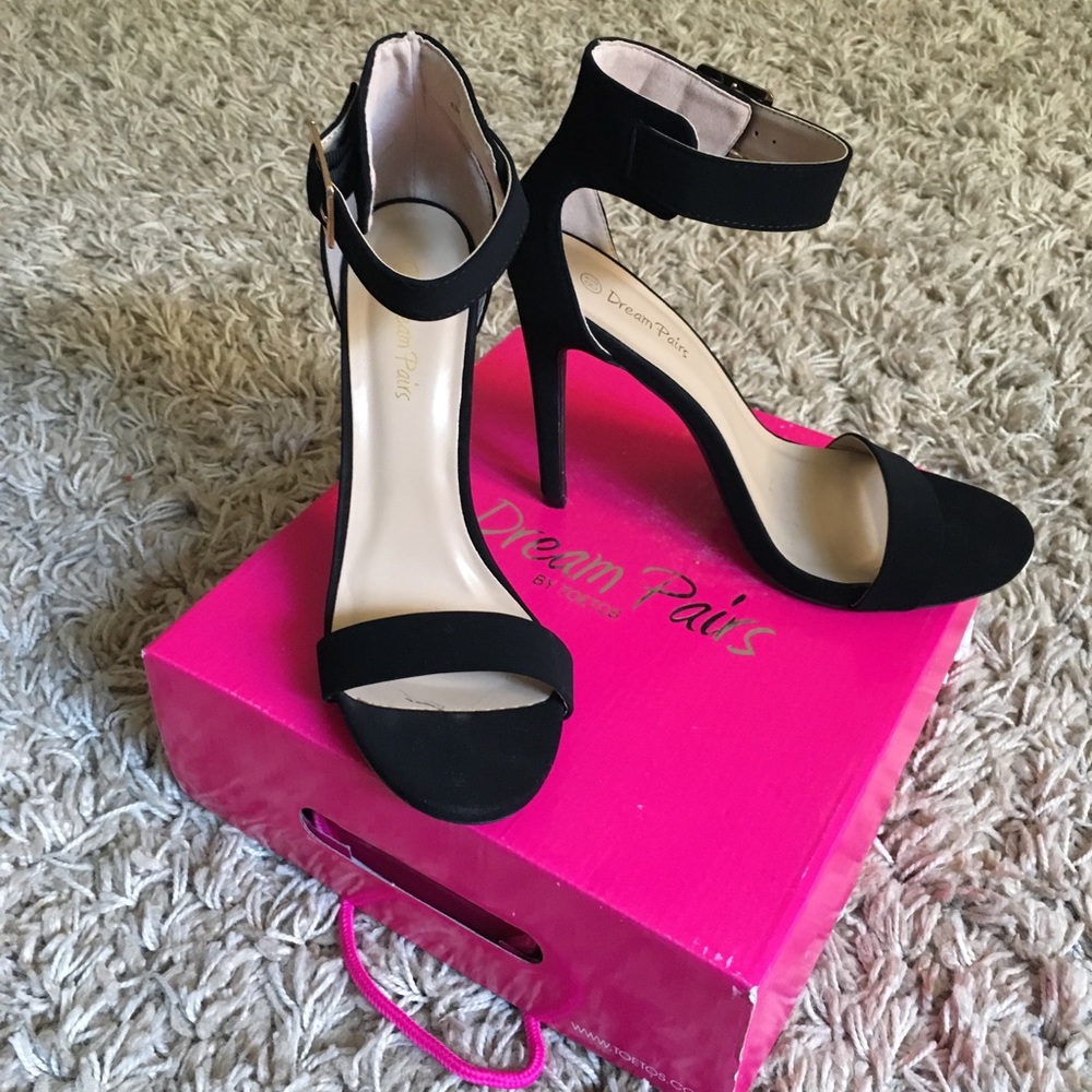 Black Strappy Heels